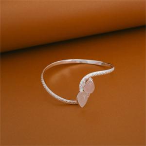 BRACELETE COBRA TRABALHADO COM ZIRCÔNIA  