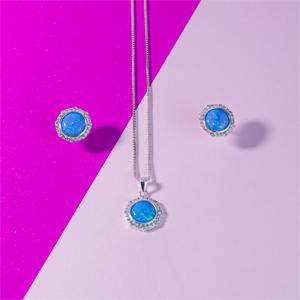 CONJUNTO ESTELAR AZUL COM ZIRCONIA