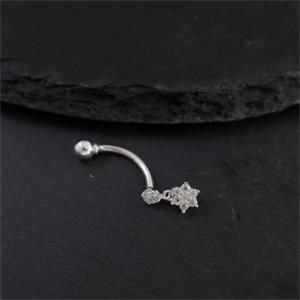 PIERCING FLOR PIERCING UMBIGO FLOR 7 ZIRCÔNIAS , PEDRA E BOLINHA